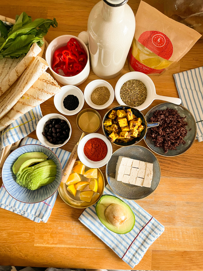 Vegan burrito tarifi malzemeleri