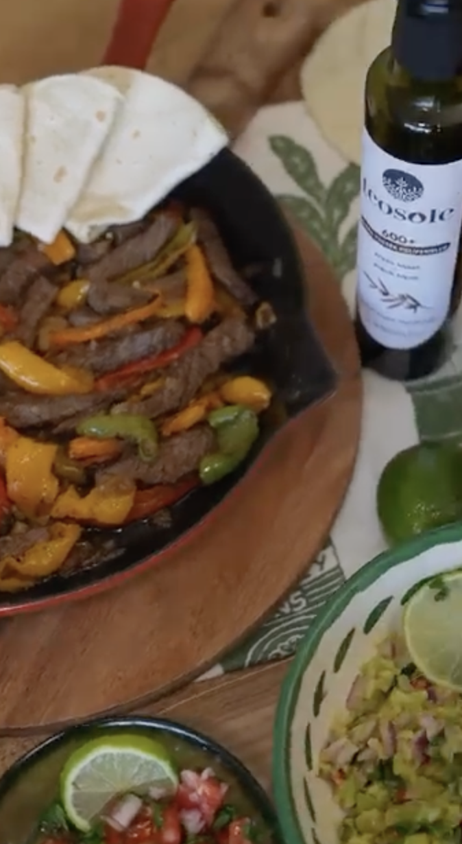 Fajita ve Guacamole Sofra Sunumu