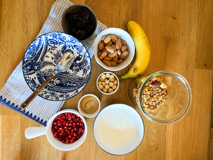 Tahinli vegan granola tarifi malzemeleri