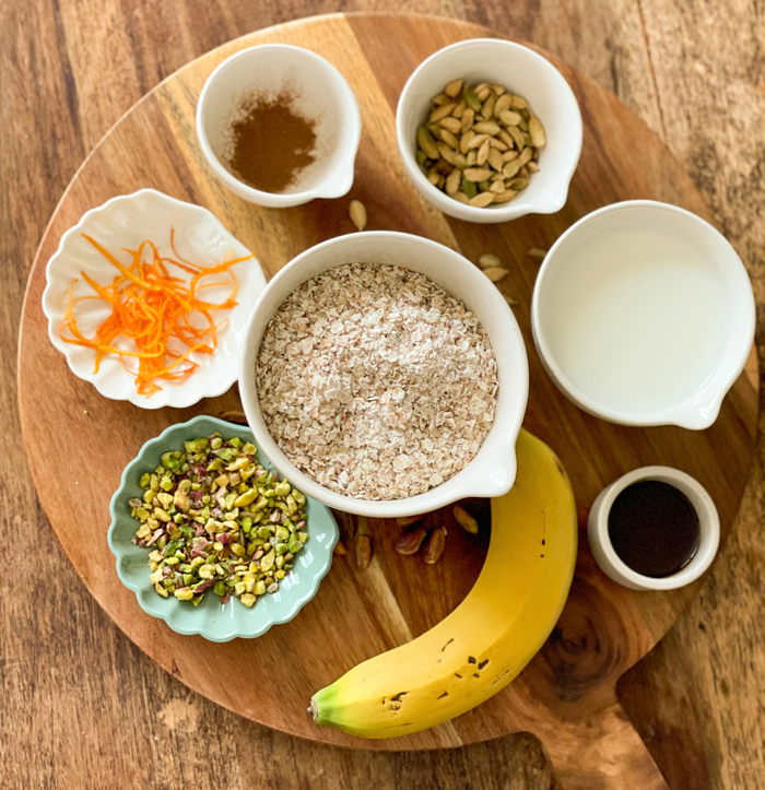 Karamelize muzlu porridge tarifi malzemeleri